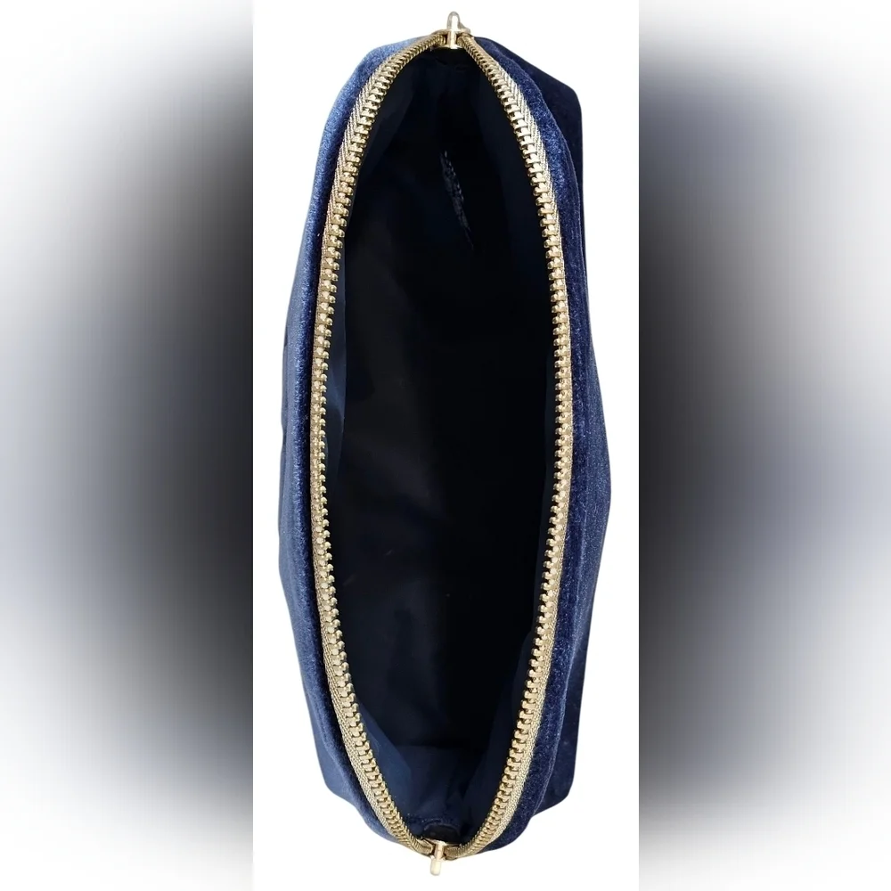 Christian Dior Blue Velvet Cosmetic Pouch With Logo And Sample Parfum, New! - Picture 4 of 7
